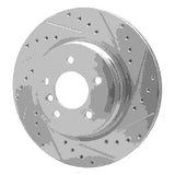 Dynamic Friction 2006-2015 BMW X1 (USA/Canada) Rear Right Drilled & Slotted Silver Brake Rotor by Dynamic Friction Company 631-31070R
