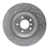 Dynamic Friction 2006-2015 BMW X1 (USA/Canada) Rear Right Drilled & Slotted Silver Brake Rotor by Dynamic Friction Company 631-31070R