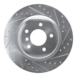 Dynamic Friction 2006-2015 BMW X1 (USA/Canada) Rear Right Drilled & Slotted Silver Brake Rotor by Dynamic Friction Company 631-31070R
