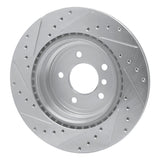 Dynamic Friction 2006-2015 BMW X1 (USA/Canada) Rear Right Drilled & Slotted Silver Brake Rotor by Dynamic Friction Company 631-31070R