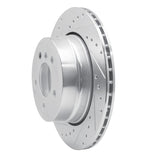 Dynamic Friction 2006-2010 BMW 528xi Rear Left Drilled & Slotted Silver Brake Rotor by Dynamic Friction Company 631-31075L