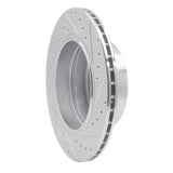 Dynamic Friction 2006-2010 BMW 528xi Rear Left Drilled & Slotted Silver Brake Rotor by Dynamic Friction Company 631-31075L