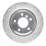 Dynamic Friction 2006-2010 BMW 528i xDrive Rear Right Drilled & Slotted Silver Brake Rotor by Dynamic Friction Company 631-31075R