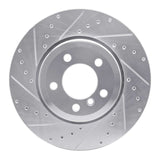 Dynamic Friction 2005-2008 BMW 760Li Rear Left Drilled & Slotted Silver Brake Rotor by Dynamic Friction Company 631-31076L