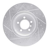 Dynamic Friction 2005-2008 BMW 750Li Rear Right Drilled & Slotted Silver Brake Rotor by Dynamic Friction Company 631-31076R