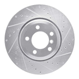 Dynamic Friction 2005-2008 BMW 750Li Rear Right Drilled & Slotted Silver Brake Rotor by Dynamic Friction Company 631-31076R