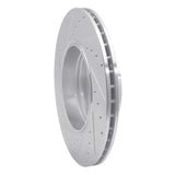 Dynamic Friction 2005-2008 BMW 750Li Rear Right Drilled & Slotted Silver Brake Rotor by Dynamic Friction Company 631-31076R