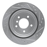 R1 Concepts 06-15 BMW X1 Rear Left Drilled & Slotted Silver Brake Rotor by R1 Concepts RNC-631-31081L