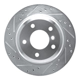 R1 Concepts 06-15 BMW X1 Rear Left Drilled & Slotted Silver Brake Rotor by R1 Concepts RNC-631-31081L