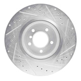 Dynamic Friction 2007-2015 BMW 335xi Front Left Drilled & Slotted Silver Brake Rotor by Dynamic Friction Company 631-31082L