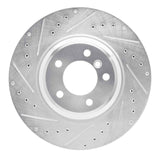 Dynamic Friction 2007-2015 BMW 335xi Front Left Drilled & Slotted Silver Brake Rotor by Dynamic Friction Company 631-31082L