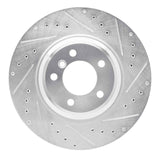 Dynamic Friction 2007-2015 BMW 335is Front Right Drilled & Slotted Silver Brake Rotor by Dynamic Friction Company 631-31082R