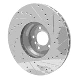 Dynamic Friction 2007-2008 BMW Alpina B7 Front Left Drilled & Slotted Silver Brake Rotor by Dynamic Friction Company 631-31083L