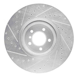 Dynamic Friction 2007-2008 BMW Alpina B7 Front Right Drilled & Slotted Silver Brake Rotor by Dynamic Friction Company 631-31083R