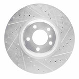 Dynamic Friction 2007-2008 BMW Alpina B7 Front Right Drilled & Slotted Silver Brake Rotor by Dynamic Friction Company 631-31083R