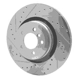 Dynamic Friction 2007-2008 BMW Alpina B7 Rear Left Drilled & Slotted Silver Brake Rotor by Dynamic Friction Company 631-31084L