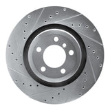 Dynamic Friction 2007-2008 BMW Alpina B7 Rear Left Drilled & Slotted Silver Brake Rotor by Dynamic Friction Company 631-31084L