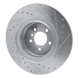 Dynamic Friction 2007-2008 BMW Alpina B7 Rear Left Drilled & Slotted Silver Brake Rotor by Dynamic Friction Company 631-31084L