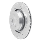 Dynamic Friction 2007-2008 BMW Alpina B7 Rear Right Drilled & Slotted Silver Brake Rotor by Dynamic Friction Company 631-31084R