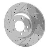 Dynamic Friction 2006-2013 BMW 330i Front Left Drilled & Slotted Silver Brake Rotor by Dynamic Friction Company 631-31085L