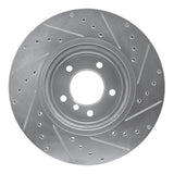 Dynamic Friction 2006-2013 BMW 330i Front Left Drilled & Slotted Silver Brake Rotor by Dynamic Friction Company 631-31085L