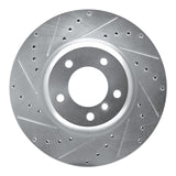 Dynamic Friction 2006-2013 BMW 330i Front Left Drilled & Slotted Silver Brake Rotor by Dynamic Friction Company 631-31085L