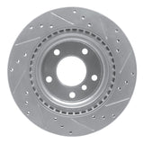Dynamic Friction 2008-2013 BMW 128i Rear Left Drilled & Slotted Silver Brake Rotor by Dynamic Friction Company 631-31088L