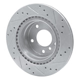Dynamic Friction 2008-2013 BMW 128i Rear Left Drilled & Slotted Silver Brake Rotor by Dynamic Friction Company 631-31088L