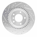 Dynamic Friction 2008-2013 BMW 125i (Mexico) Rear Right Drilled & Slotted Silver Brake Rotor by Dynamic Friction Company 631-31088R