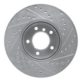 Dynamic Friction 2007-2021 BMW 428i xDrive Gran Coupe Front Left Drilled & Slotted Silver Brake Rotor by Dynamic Friction Company 631-31089L