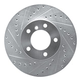 Dynamic Friction 2007-2021 BMW 428i xDrive Gran Coupe Front Left Drilled & Slotted Silver Brake Rotor by Dynamic Friction Company 631-31089L