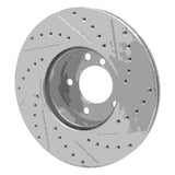 Dynamic Friction 2007-2021 BMW 428i xDrive Gran Coupe Front Left Drilled & Slotted Silver Brake Rotor by Dynamic Friction Company 631-31089L