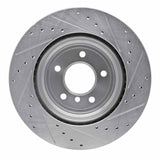 Dynamic Friction 2008-2013 BMW 135iS Rear Left Drilled & Slotted Silver Brake Rotor by Dynamic Friction Company 631-31090L