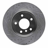 Dynamic Friction 2008-2013 BMW 135iS Rear Left Drilled & Slotted Silver Brake Rotor by Dynamic Friction Company 631-31090L