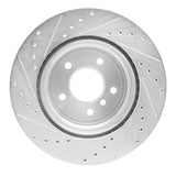 Dynamic Friction 2008-2013 BMW 135i Rear Right Drilled & Slotted Silver Brake Rotor by Dynamic Friction Company 631-31090R