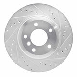 Dynamic Friction 2008-2013 BMW 135i Rear Right Drilled & Slotted Silver Brake Rotor by Dynamic Friction Company 631-31090R
