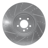 Dynamic Friction 2009-2017 BMW 750Li Right Front Drilled & Slotted Silver Brake Rotor by Dynamic Friction Company 631-31093D