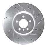Dynamic Friction 2009-2017 BMW 750Li Right Front Drilled & Slotted Silver Brake Rotor by Dynamic Friction Company 631-31093D