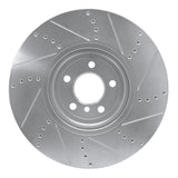 Dynamic Friction 2009-2017 BMW 750Li Left Front Drilled & Slotted Silver Brake Rotor by Dynamic Friction Company 631-31094D