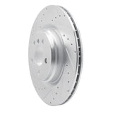 Dynamic Friction 2009-2019 BMW Alpina B7 Rear Left Drilled & Slotted Silver Brake Rotor by Dynamic Friction Company 631-31095L