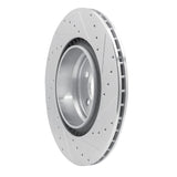 Dynamic Friction 2009-2019 BMW Alpina B7 Rear Left Drilled & Slotted Silver Brake Rotor by Dynamic Friction Company 631-31095L
