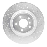 Dynamic Friction 2009-2019 BMW 750i xDrive Rear Right Drilled & Slotted Silver Brake Rotor by Dynamic Friction Company 631-31095R