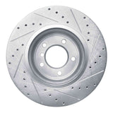 Dynamic Friction 2009-2016 BMW Z4 Front Left Drilled & Slotted Silver Brake Rotor by Dynamic Friction Company 631-31096L