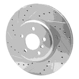 Dynamic Friction 2011-2019 BMW 640i xDrive Gran Coupe Front Left Drilled & Slotted Silver Brake Rotor by Dynamic Friction Company 631-31097L