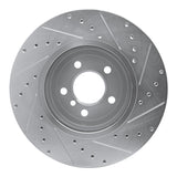 Dynamic Friction 2011-2019 BMW 640i xDrive Gran Coupe Front Left Drilled & Slotted Silver Brake Rotor by Dynamic Friction Company 631-31097L