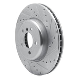 Dynamic Friction 2011-2019 BMW 640i xDrive CONVERTIBLE Front Right Drilled & Slotted Silver Brake Rotor by Dynamic Friction Company 631-31097R