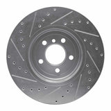 Dynamic Friction 2011-2019 BMW 640i xDrive CONVERTIBLE Front Right Drilled & Slotted Silver Brake Rotor by Dynamic Friction Company 631-31097R