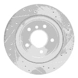 Dynamic Friction 2009-2016 BMW Z4 Rear Left Drilled & Slotted Silver Brake Rotor by Dynamic Friction Company 631-31098L