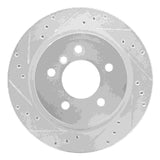 Dynamic Friction 2009-2016 BMW Z4 Rear Left Drilled & Slotted Silver Brake Rotor by Dynamic Friction Company 631-31098L