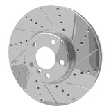 Dynamic Friction 2010-2018 BMW 550i xDrive Left Front Drilled & Slotted Silver Brake Rotor by Dynamic Friction Company 631-31099D